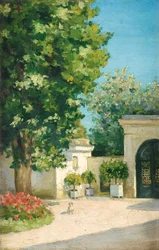 Yerres. Vom Exedra, die Veranda des Familienhauses